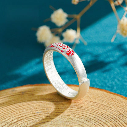 Heritage Handcrafted Pure Silver 999 Tai Sui Fu Safety Ring