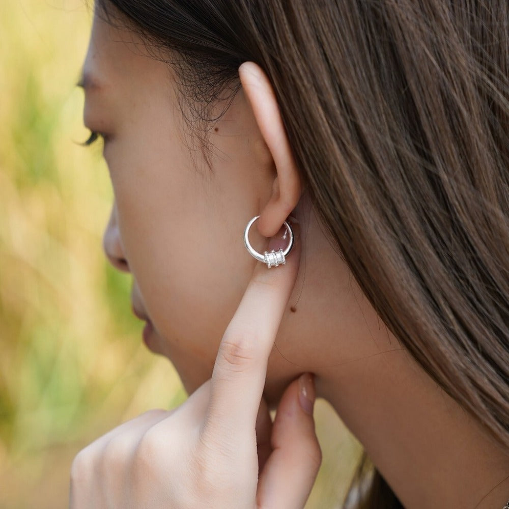 Minimalist Lu Lu Tong Barrel Earrings, Fresh Style Hollow Tube Drop Earrings for Women