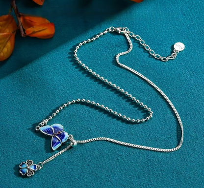Butterfly Loves Flower Necklace