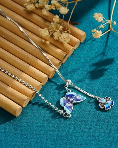 Butterfly Loves Flower Necklace