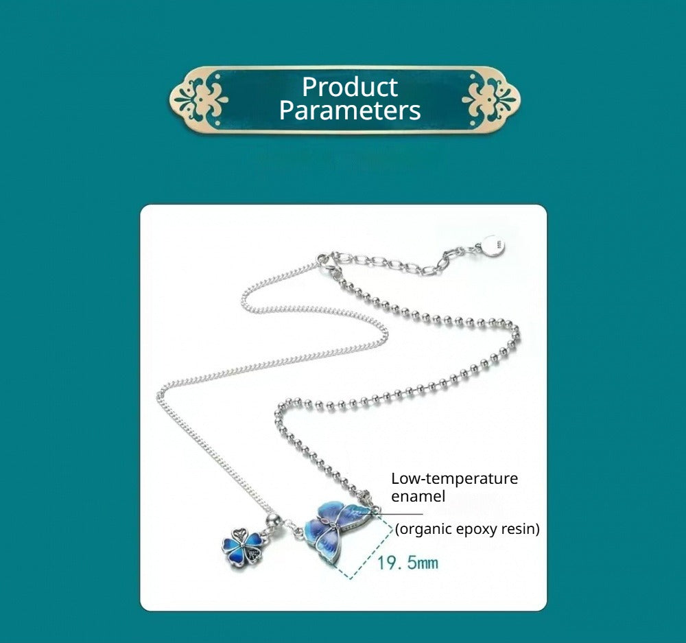 Butterfly Loves Flower Necklace