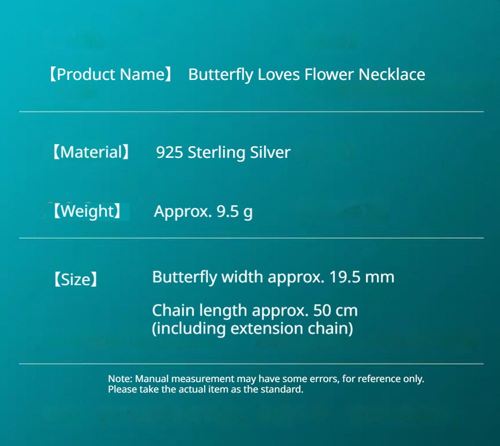 Butterfly Loves Flower Necklace