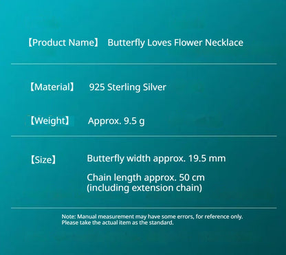 Butterfly Loves Flower Necklace