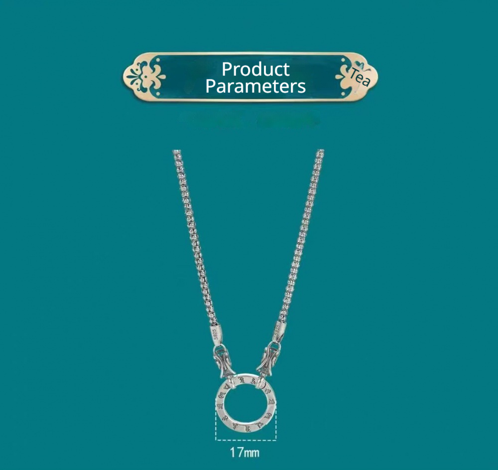 925 Sterling Silver Double Dragon Head Multi-use Clasp Necklace
