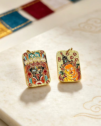 925 Sterling Silver Tashi Lhamo Yellow Jambhala Pendant