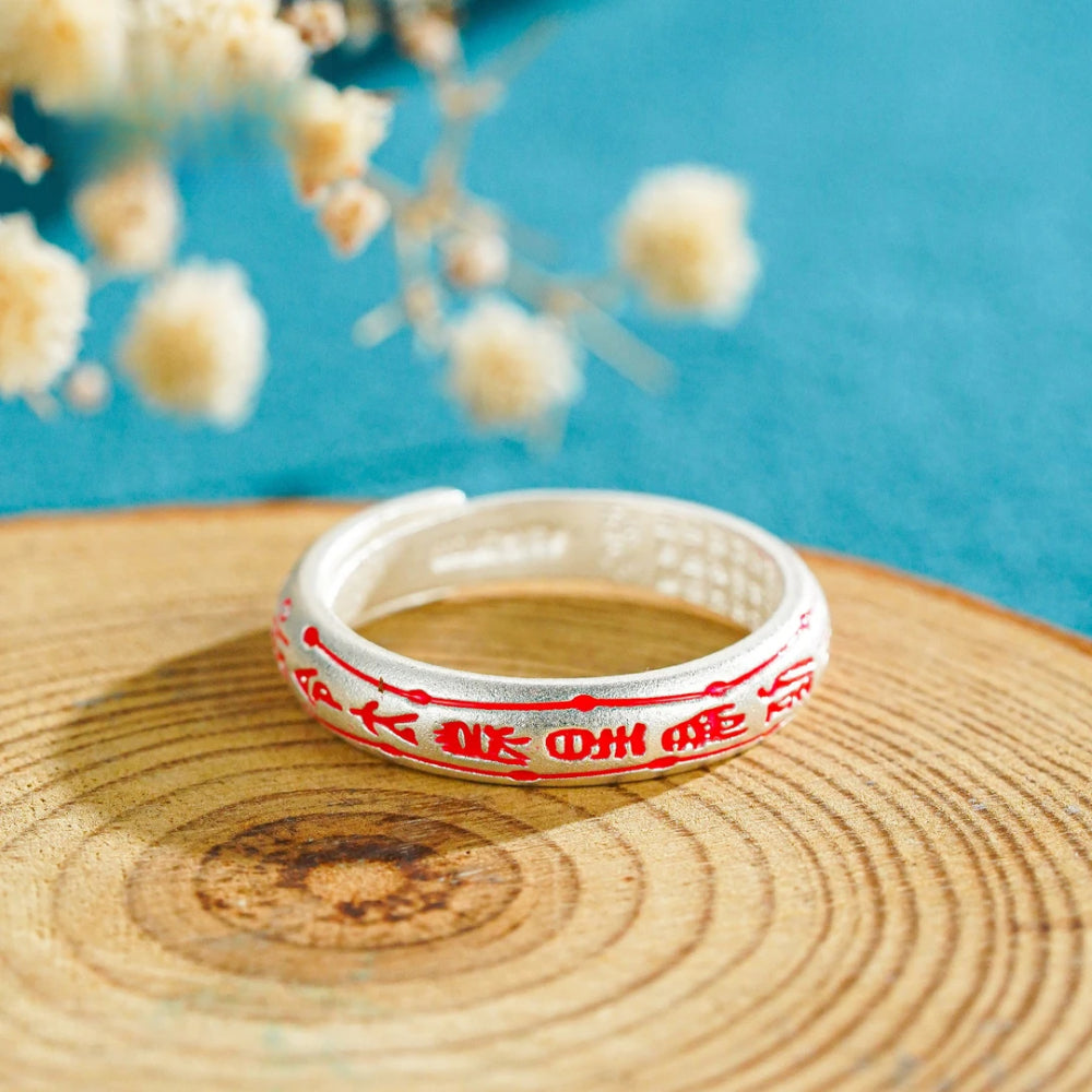Heritage Handcrafted Pure Silver 999 Tai Sui Fu Safety Ring